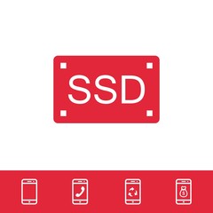 ssd icon stock vector illustration flat design