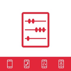 wooden abacus icon stock vector illustration flat design
