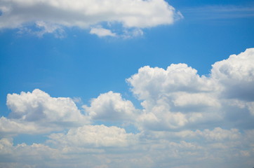 Naklejka na ściany i meble Blue sky with clouds background and textures. 