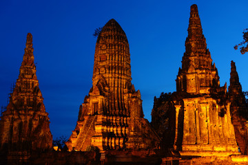 beautiful Wat Chaiwatthanaram in Ayutthaya, Thailand