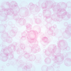 Abstract vector background with pink bubbles