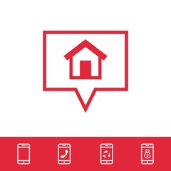 home icon stock vector illustration flat design