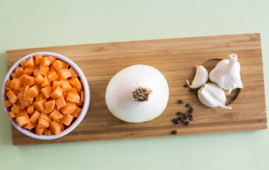 carrots onion garlic