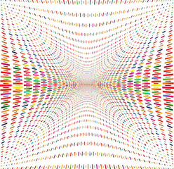 Abstract colorful dotted line and mesh background.