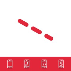 dash-dotted line icon stock vector illustration flat design