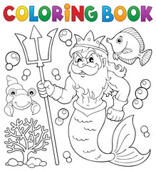 Coloring book Poseidon theme 1