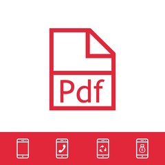 pdf icon stock vector illustration flat design