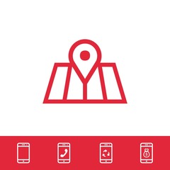 navigation icon stock vector illustration flat design