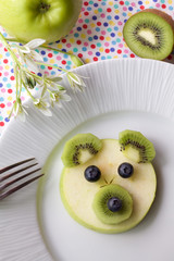 baby bear fruit dessert for child