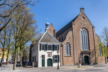 Fototapeta na wymiar Janskerk church at a square in Utrecht