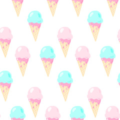 Ice cream  vector  seamless pattern