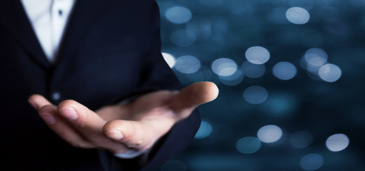 Giving and protecting gesture.