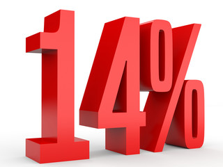 Fourteen percent off. Discount 14 %.