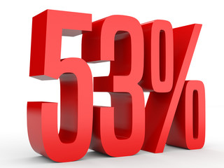Fifty three percent off. Discount 53 %.