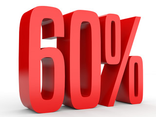 Sixty percent off. Discount 60 %.