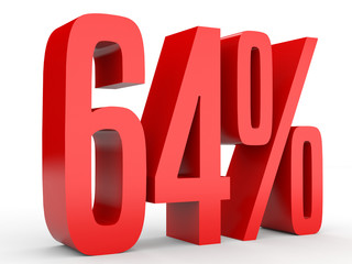 Sixty four percent off. Discount 64 %.