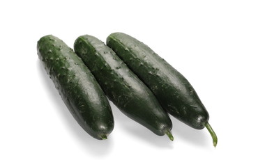 Cucumbers isolated on white background