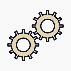 gear line icon