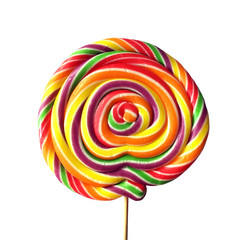 Fototapeta na wymiar Isolated spiral colored lollipop