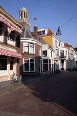 street view at church tower in zwolle