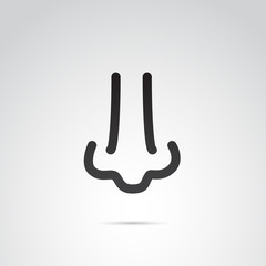 Nose vector icon.