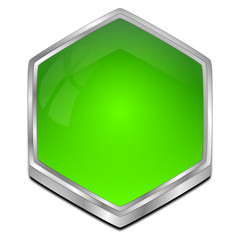 blank Button - 3D illustration