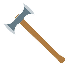 Medieval Battle Axe vector illustration