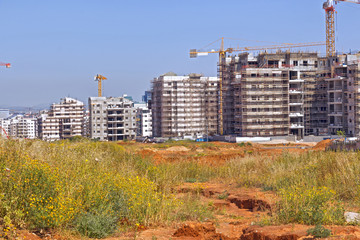 Construction of a residential area.