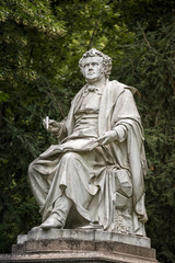 Fototapeta na wymiar Franz Schubert statue inside Stadtpark, Vienna, Austria