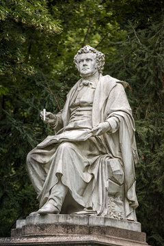 Franz Schubert statue inside Stadtpark, Vienna, Austria