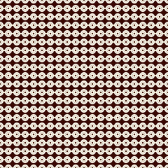 Outline seamless pattern with horizontal lines and circles. Strings of beads motif. Minimalist geometric background.