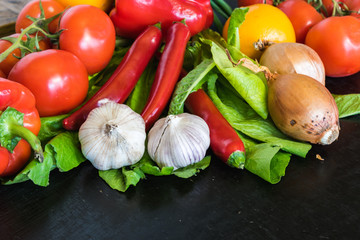 Fresh vegetables on the table