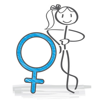 Figur mit Frauensymbol - Vektor Illustration