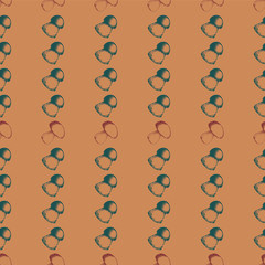 Hand drawn seamless pattern with mushrooms.