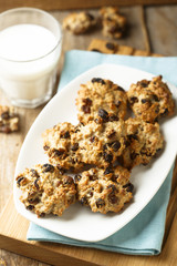 Oatmeal cookies with nuts and raisins