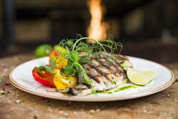 Main course gourmet fish