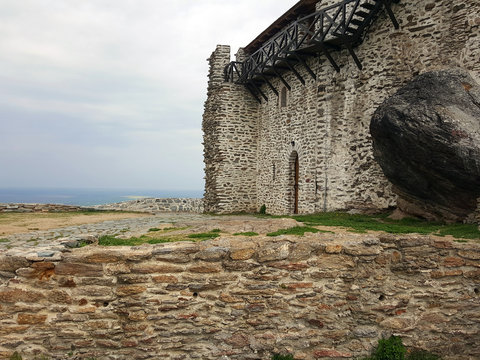 Old fortress on hill detail Vrsac Serbia Europe