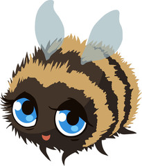 Cute little cartoon bee