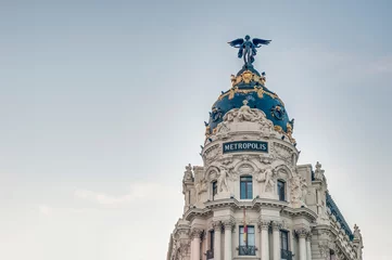 Tuinposter Metropolis building at Madrid, Spain © Anibal Trejo