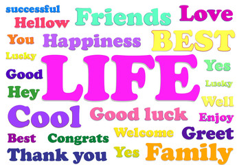 Colorful Set of words