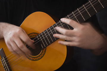 Obraz na płótnie Canvas Guitarist Hand Playing