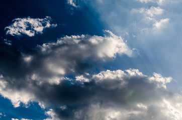 Beautiful dramatic clouds in the sky