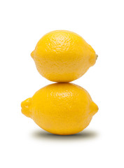 Fresh lemon isolated on white background