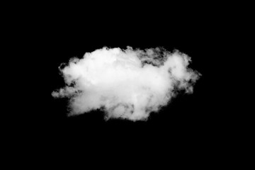 White cloud on black