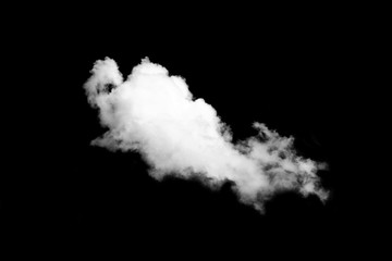 White cloud on black