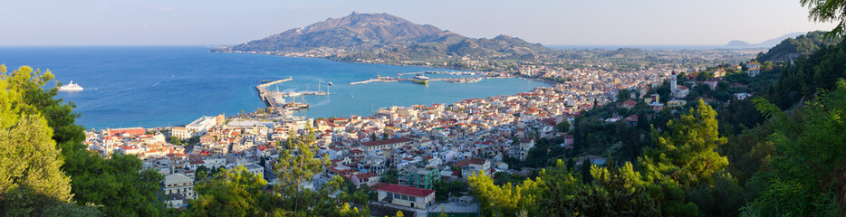 Fototapeta na wymiar Zakynthos town from above, Greece