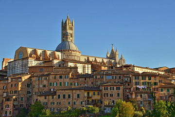 Fototapeta premium Altstadt von Siena mit Dom