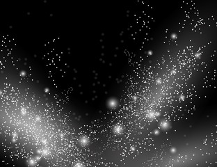 Abstract Sparkling Stars Holiday Background with space for your text.