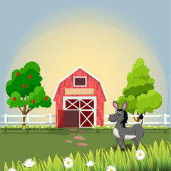 happy and cheerful farm animals