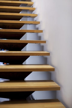 Wooden modern stairs